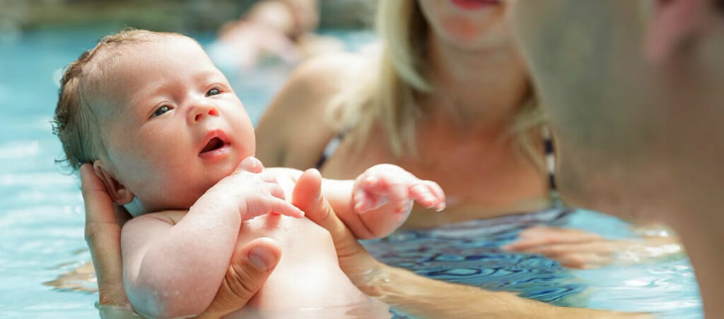 sunparks aquafun zwemmen met baby
